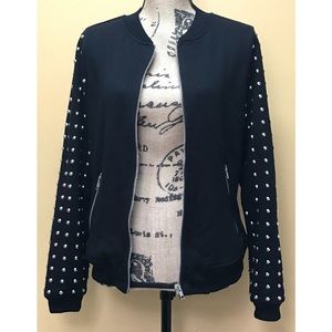Guess studded zip up jacket.